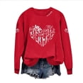 thumbnail image 5 of SOMOWI Chandail de la Saint-Valentin pour Femmes à Imprimé, Manches Longues, Col Ras du Cou, Chandail Décontracté, Rouge, Automne, Vêtement de Sport, m, 5 of 5