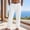 White, variant on Blmnix Low Rise Trousers for Men Palazzo Cotton Pants Baggy Beach Pants Sweatpants Black Long Straight-Leg Mens Summer Pants,XXXL