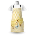 thumbnail image 3 of Cartoon Apron, Abstract Chick Design with Plaid Pattern Butterfly Giant Egg Funny, Unisex Kitchen Bib with Adjustable Neck for Cooking Gardening, Adult Size, Pale Yellow Pale Blue, by Ambesonne, 3 of 4