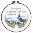 thumbnail image 1 of Learn-A-Craft Everything Is Possible Counted Cross Stitch Ki-6" Round 14 Count, 1 of 1