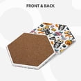 thumbnail image 2 of XMXY Drink Coasters with Holder for Coffee Table, Skeleton Roza Absorbent Ceramic Cups Coaster Sets 6 Pack, 4 Inches Hexagon, 2 of 9