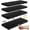 Black-16in, variant on 16in Black Floating Shelves Set of 4 Rustic Wood Storage Display Units