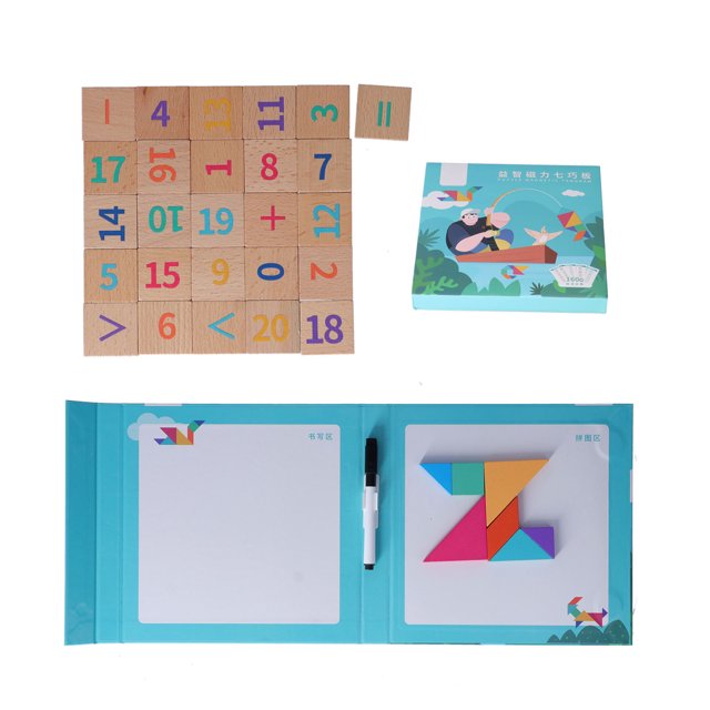 Tangram Rompecabezas Rompecabezas Juguete Rompecabezas De Madera De Haya Juego De Bloques De Patrón Rompecabezas De Cognición Geométrica Para Niños Juguete Educativo ANGGREK Otros