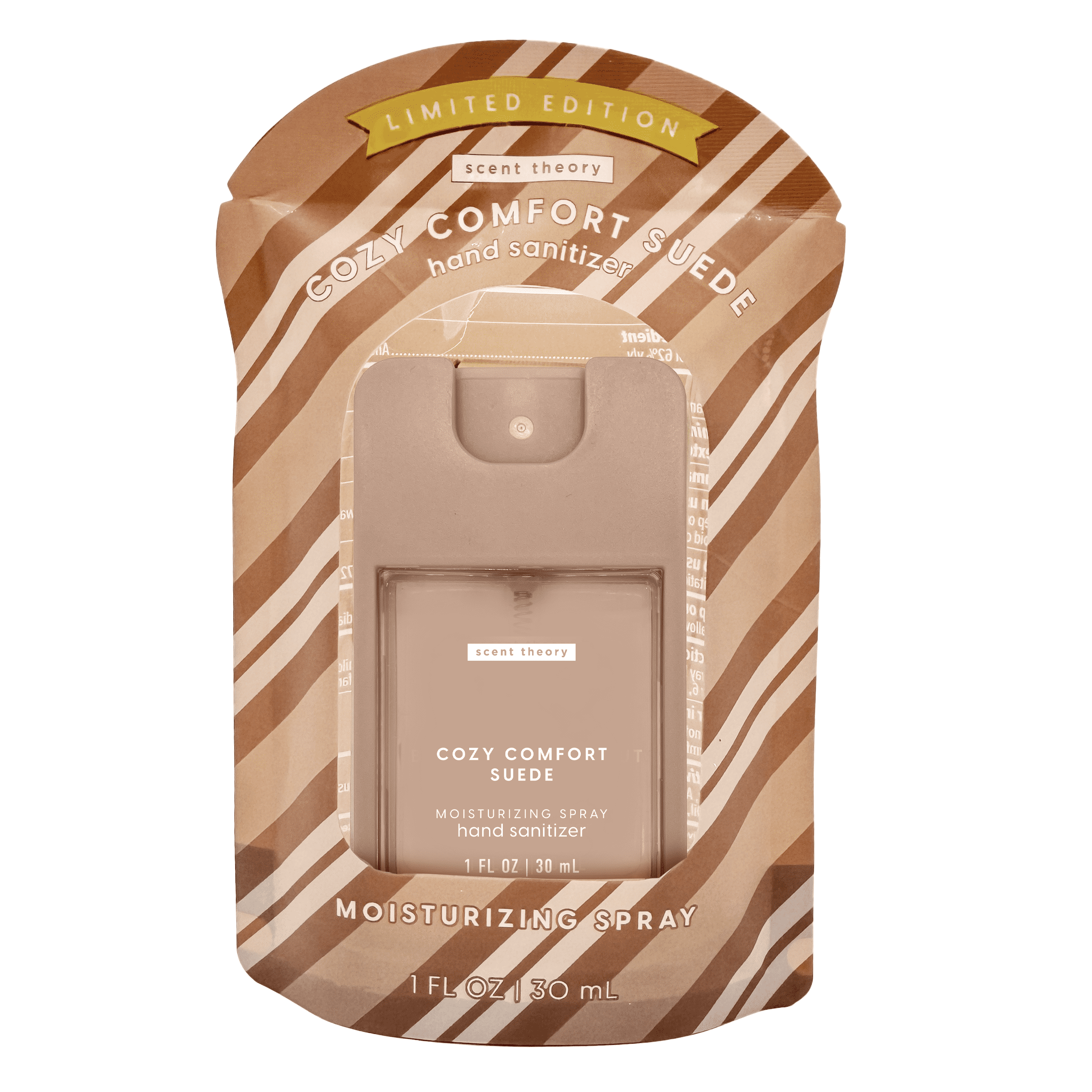 Scent Theory Hand Sanitizer Spray, Cozy Comfort Suede, 1 fl oz