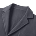 thumbnail image 5 of BELTNOV Men's Notched Lapel Blazer Jacket Casual Long Sleeve Slim Fit Jacket with Patch Pockets Dark Gray, 5 of 6