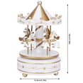 thumbnail image 4 of Caja de música de carrusel, regalo de cumplea?os de Navidad Caja de música de carrusel Caja musical de tiovivo LED Lindo juguete de Navidad Regalo de(white) Ecomeon no, 4 of 6