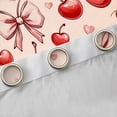 thumbnail image 4 of Erosebridal Pink Bow Cherry Black Out Curtains for Girls, Vintage Fashion Ribbon Curtains Pack of 2 (42x63 Each), 4 of 6
