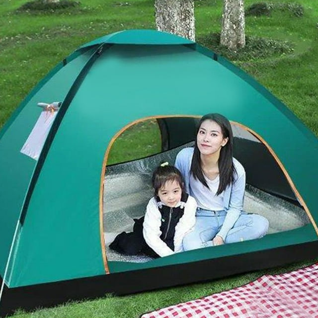 Camping Tent, Portable 210D Oxford Cloth Instant Tent for Hiking