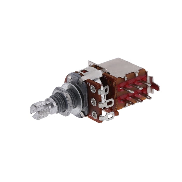 Potenciómetro Irfora Andoer® Guitarra Eléctrica Empuje Interruptor de Cordón Control de Volumen Pot Potenciómetros de Eje de Split Ollas B500K Perilla de Accesorios Irfora Potenciómetro