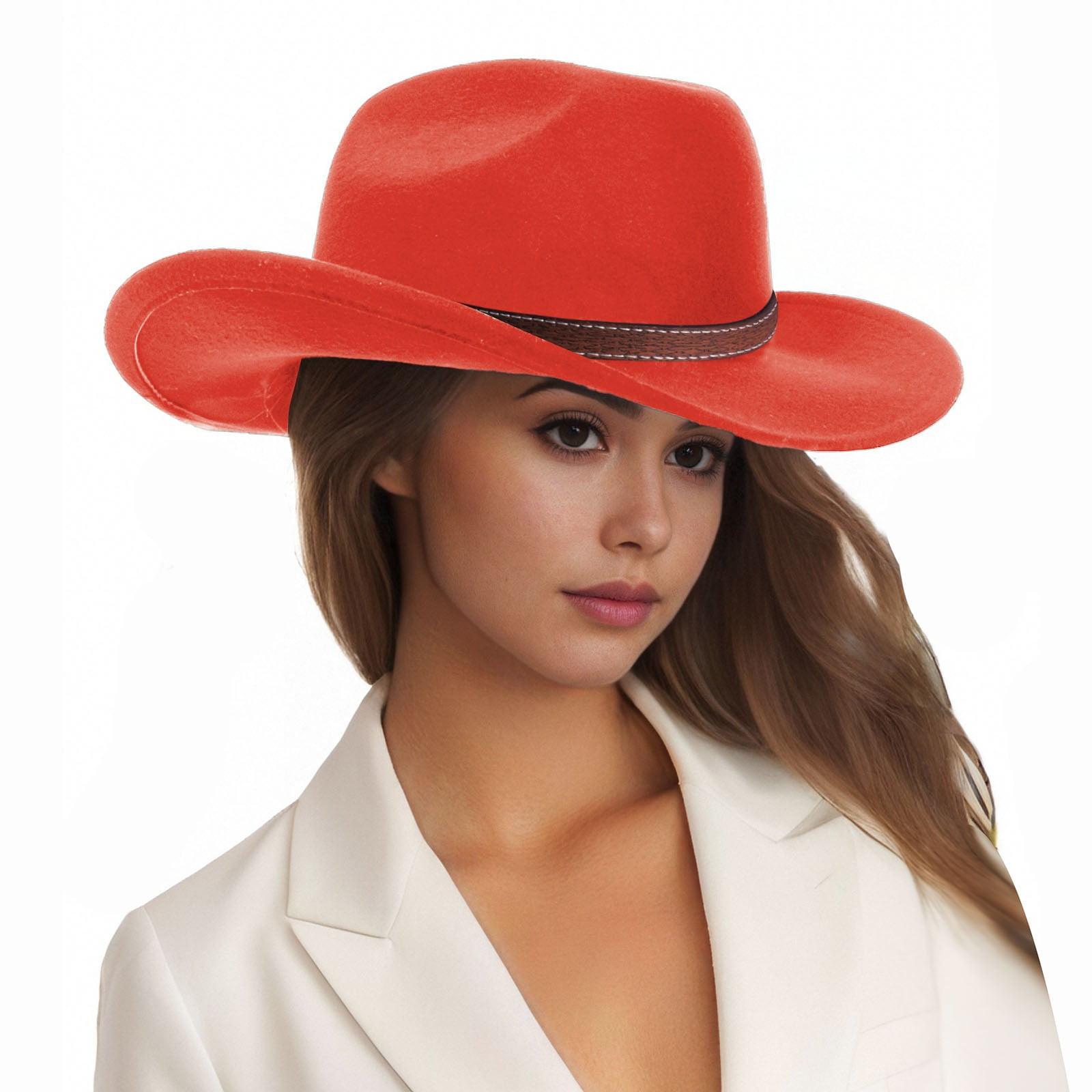 GDREDA Men Cap Western Cowboy Hat For Women Men Small Short Wide