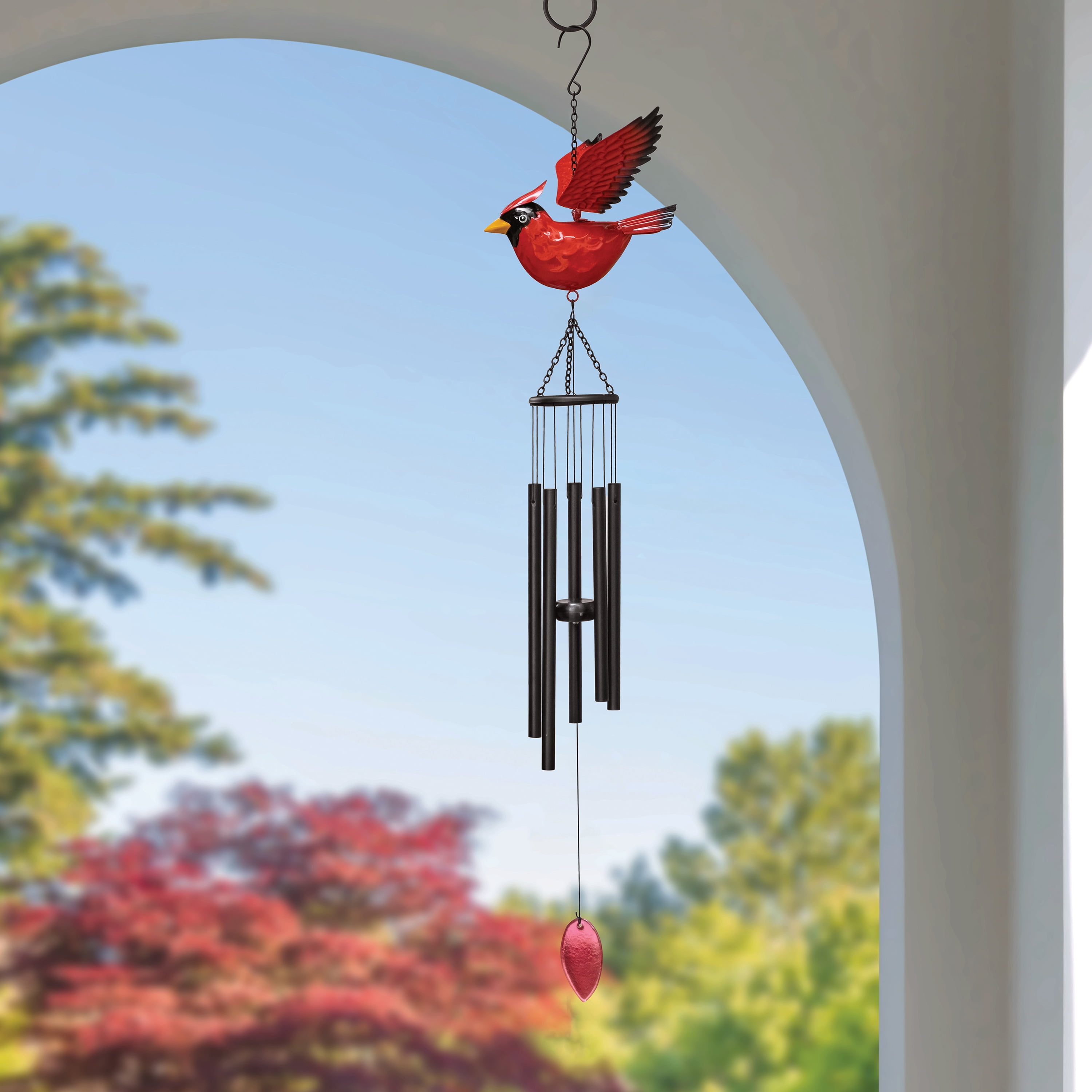 Mainstays Metal Cardinal Outdoor Wind Chime, Weather-Resistant