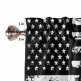 thumbnail image 5 of Tier Curtains 45 Inches Long, American Flag Window Treatment Curtain Drapes, Black US Flag Eagle Small Curtain Drapes for Bathroom Laundry Room, 27.5"x45", 2 Panels, 5 of 7