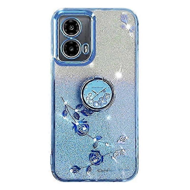 Kadem For Motorola Moto G45 5g/g34 5g Phone Cover Rhinestone Flower Tpu Kickstand Case