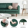 thumbnail image 5 of Kingfun 65" W Velvet Loveseat Sofa Couch, Love Seat Sofas and Couches for Living Room Bedroom Office and Small Spaces, Mid Century Modern Decor Love Seats Furniture with Solid Wood Leg,Green, 5 of 5