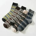 thumbnail image 2 of Fesfesfes 5 Pairs Socks for Women Vintage Print Patchwork Middle Tube Socks Stockings, 2 of 3