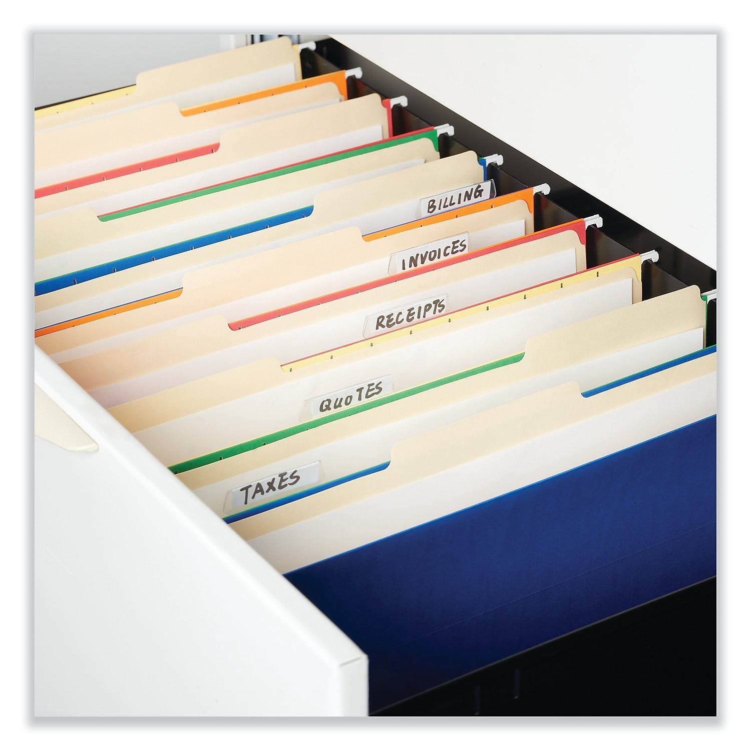 Universal File Folders, 1/3 Cut First Position, One-Ply Top Tab, Letter, Manila, 100/Box -UNV12121