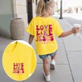 thumbnail image 2 of kpoplk Shirt for Girls Toddler Kids Graphic Short Sleeve Shirts Cotton Baby Girl T Shirt Summer Tops(Yellow,11-12 Y), 2 of 6