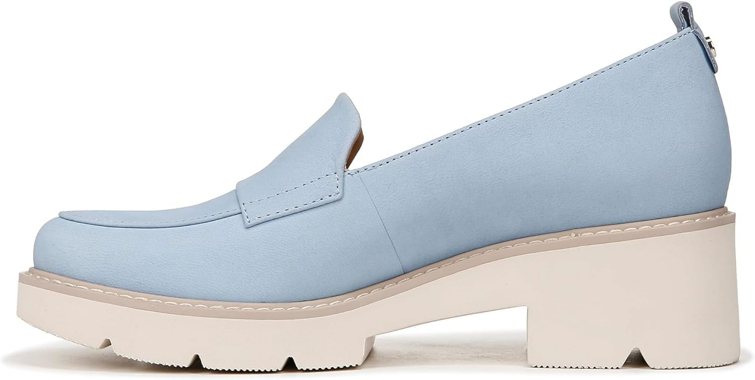 Naturalizer Women's Darry Lug Sole Heeled Loafer Bluebell Nubuck