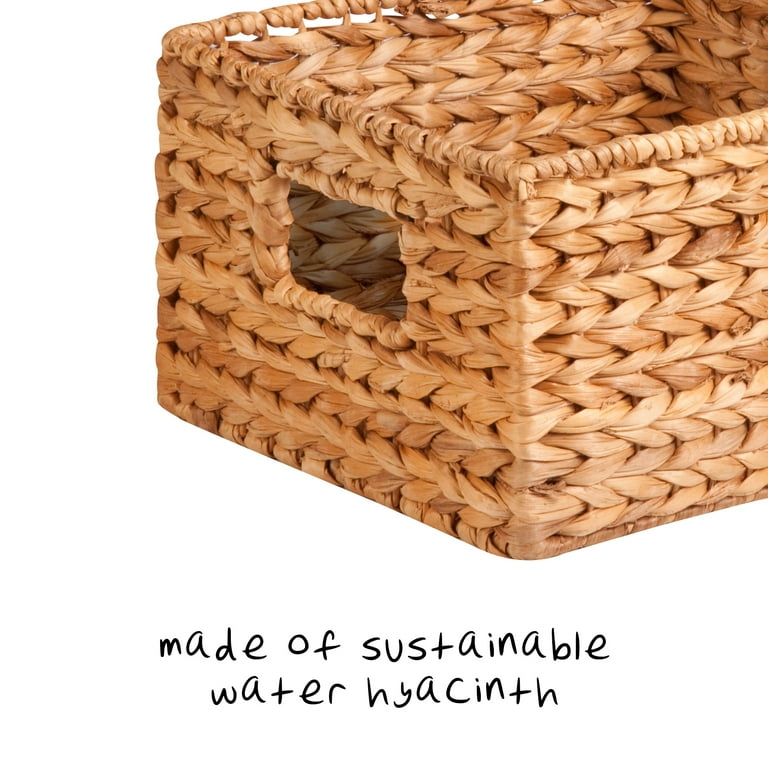 Honey-Can-Do Natural Wicker Open Storage Baskets (Set of 2)