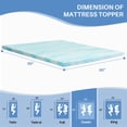 thumbnail image 3 of 2 inch Gel Memory Foam Mattress Topper Queen- CertiPUR-US Certified Cooling Layer for Enhanced Comfort, 3 of 8