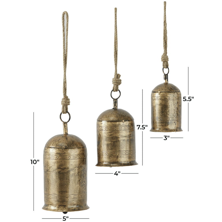 Brass Bells Made in India - Set of 3 Decorative