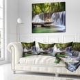 thumbnail image 3 of Designart Huai Mae Kamin Waterfall Photo - Abstract Throw Pillow - 18x18, 3 of 5
