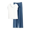 thumbnail image 2 of Royisotas Womens 2 Piece Pajamas Pjs Cotton Soft Short Sleeve Comfy Pajama Sets for Women Loose, 2 of 6