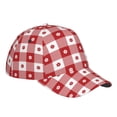 thumbnail image 3 of Haiem Red Plaid Daisy Baseball Cap Dad Hat Cotton Soft Adjustable Fashion Hats for Men Women Unisex Style Headwear, 3 of 9
