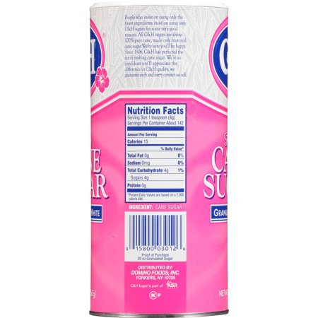 C&H PURE CANE PREMIUM GRANULATED SUGAR 20 OZ