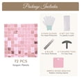 thumbnail image 3 of Instahibit 10x7 FT Shimmer Wall Backdrop Adjustable Background Stand 72 Pcs Pink Square Sequin Panels for Wedding Party, 3 of 9