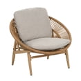 thumbnail image 3 of Christopher Knight Home Outdoor Rattan Lounge Chair with Removable Beige Cushions, Light Brwon, 3 of 11