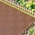 thumbnail image 5 of Miniyam 44 Pcs Interlocking Deck Tiles, 12" x 12", Polypropylene, for Outdoor Balcony Garden Brown, 5 of 11