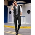 thumbnail image 4 of COOFANDY Men's Layered Suit Vest Business Dress Vests Formal Wedding Waistcoat Slim Fit Christmas Vest, 4 of 6