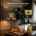 thumbnail image 5 of Metal Lamp Shade, AEELLEEA Barrel Mini Lampshade cover for Table Lamp and Floor Light with Trees Pattern, 5X9X7in Spider, 5 of 8