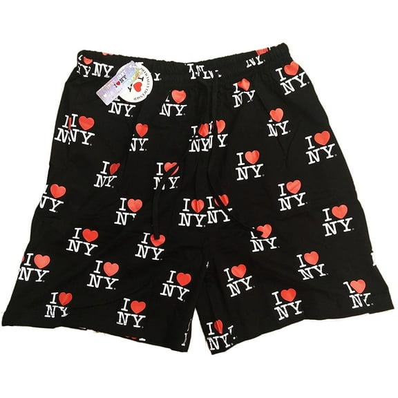 Black I Love NY Boxer Shorts Unisex Sleepwear New York Souvenir Gift XL