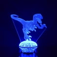 thumbnail image 2 of Luz nocturna LED 3D de Jurassic Parks, dinosaurios que cambian de color, 2 of 5