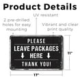 thumbnail image 2 of Please Leave Packages Here 11 Inch x 17 Inch Novelty Plastic Sign Drop Boxes Here Thanks Durable Weatherproof Perfect for Porches Entryways Offices Fun Gift for Homeowners Neighbors, 2 of 6