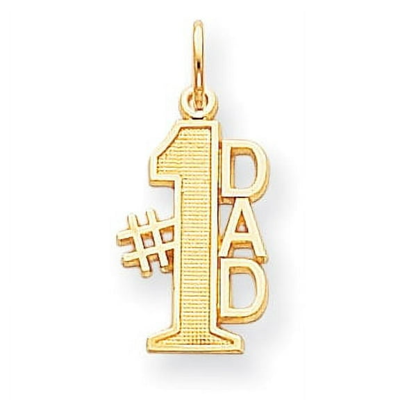 10k Yellow Gold #1 DAD Charm Pendant