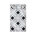 thumbnail image 1 of Abstract Hanging Pocket Organizer, Geometric Motifs Simplistic Dots and Lines Design Monochromatic Tones, Printed Polyester Storage Bag with Pockets, 9" x 16", Charcoal Grey and White, 1 of 2