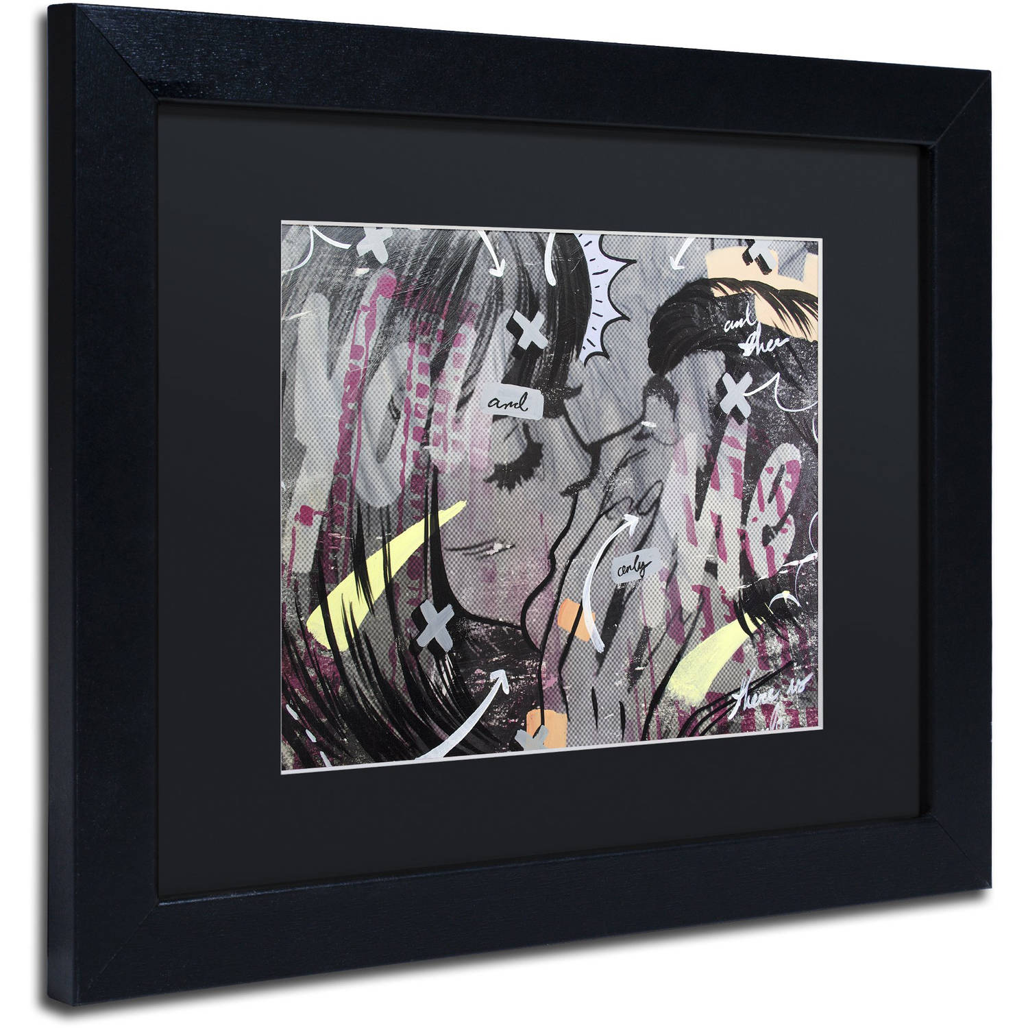 Dan Monteavaro 'And Only' Black Matted Framed Art