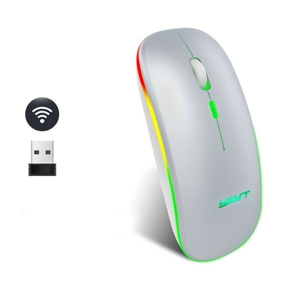 ZFYXGS Rechargeable 2.4G Wireless Gaming Mouse Backlit 1600DPI Mute Mice Office Mouse For PC Laptop