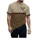 thumbnail image 1 of Camisas de Manga Larga para Hombres Imprimir Casual Cuello Redondo Blusa de Manga Corta, Camisas de Lino para Hombres, 1 of 9