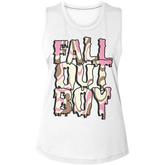 Fall Out Boy Neapolitan White Women's Muscle Tank Top T-Shirt