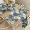 thumbnail image 2 of Ambesonne Abstract Table Runner & Placemats, Classic Geometry Spiral, Placemat 4 pcs + Runner 14"x72", Indigo Green, 2 of 2