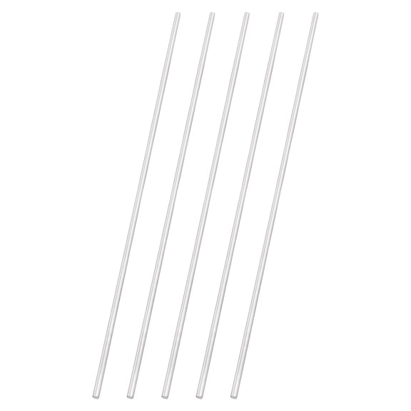 Uxcell 5pcs 304 Stainless Steel Round Rods, 1/4" Dia x 16" Length Stainless Steel Metal Solid Shaft Rod Bar for Industry Use Metal Working Hobbies DIY Craft, Silver