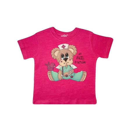 

Inktastic CNA An Angel in Scrubs Teddy Bear Gift Toddler Boy Girl T-Shirt