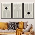 thumbnail image 2 of PixonSign Framed Canvas Print Wall Art Set Geometric Vintage 1960s Polygon Variety Abstract Shapes Illustrations Modern Art Minimalism Decorative for Living Room, Bedroom, Office - 16"x24"x3 Black, 2 of 5