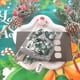 thumbnail image 3 of 24 uñas postizas con diseño de copo de nieve y glitter dorado. Aplicación con pegamento., 3 of 4