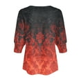 thumbnail image 5 of Godom Womens Tops Casual 3/4 Sleeve Shirts Crew Neck Loose Casual Blouses Floral Print Tshirts, 5 of 5