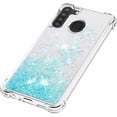 thumbnail image 6 of Compatible with Samsung Galaxy A21 Case Glitter Liquid Cute Clear Phone Case Floating Quicksand Shockproof Protective Bumper Silicone Soft TPU Case for Samsung Galaxy A21 Star Blue YB, 6 of 12